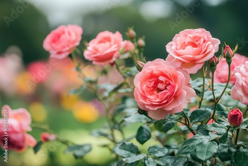 Beautiful roses in the garden ,  ai