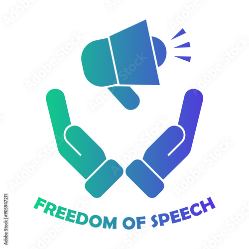 freedom of speech Gradient icon