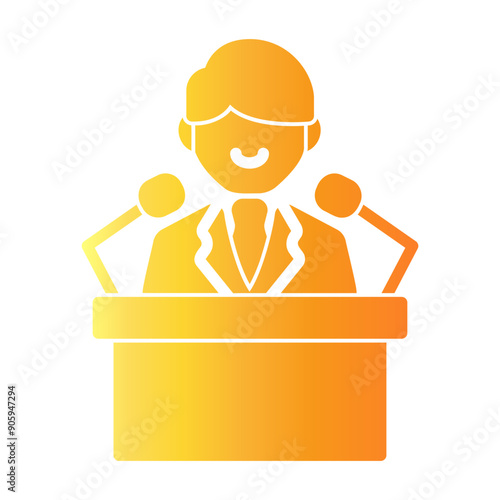 press conference Gradient icon