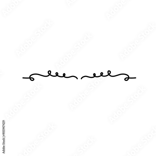 curly line text divider