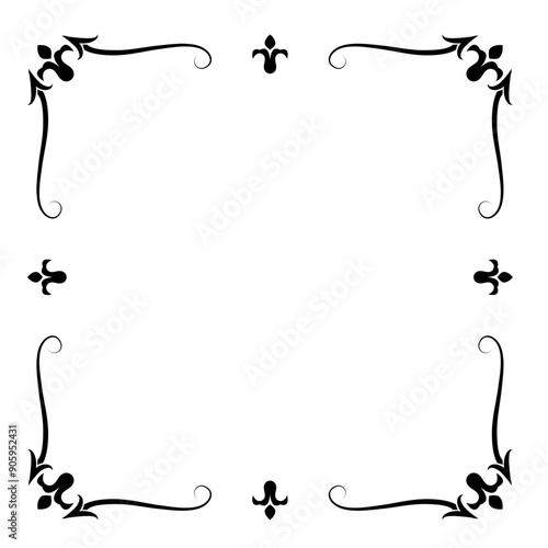 Square Vintage Frame Border Set