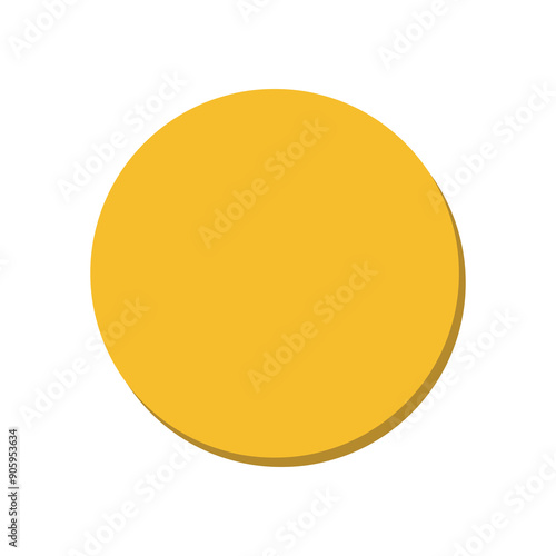 Circle 2D basic shape vector illustration, math geometric shape