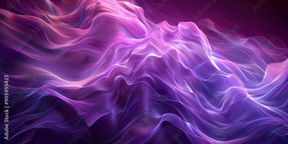 Gleaming Futuristic Abstract with Purple Wave Textures, Radiant Glowing Effect, Ideal for Technology and Innovation Themed Designs. Gleaming Futuristic Abstract with Purple Wave Textures, Radiant Glowing Effect, Ideal for Technology and Innovation Themed Designs.