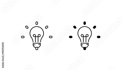 Ideas icon design with white background stock illustration