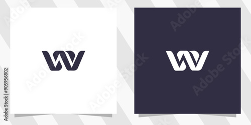 letter w logo design vector
