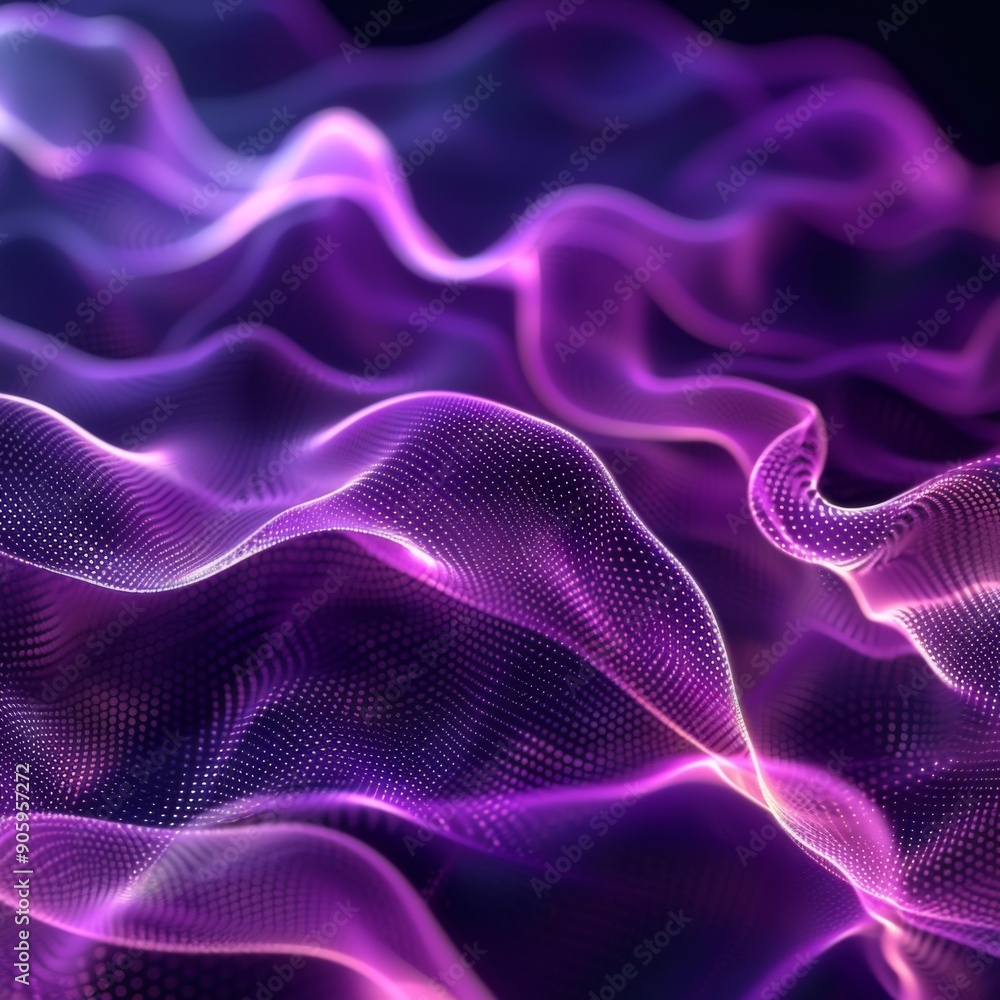 Gleaming Futuristic Abstract with Purple Wave Textures, Radiant Glowing Effect, Ideal for Technology and Innovation Themed Designs. Gleaming Futuristic Abstract with Purple Wave Textures, Radiant Glowing Effect, Ideal for Technology and Innovation Themed Designs.