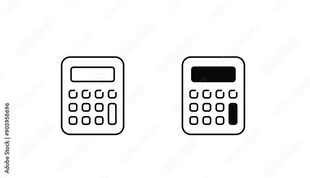 Calculator icon design with white background stock illustration Calculator icon design with white background stock illustration