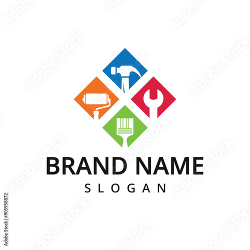 home service logo designs template