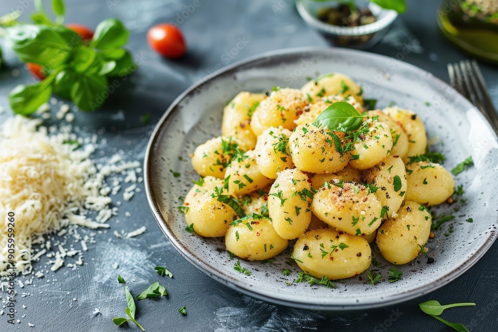 Herb-Seasoned Gnocchi with Parmesan Cheese Herb-Seasoned Gnocchi with Parmesan Cheese