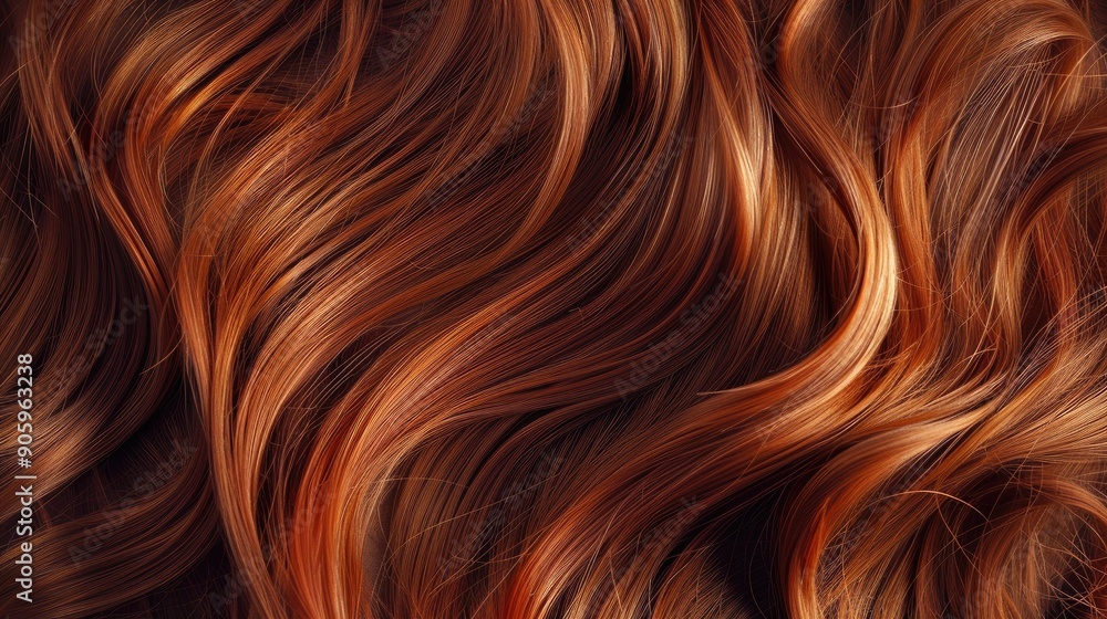 Close up of beautiful wavy red hair with copy space for text Close up of beautiful wavy red hair with copy space for text