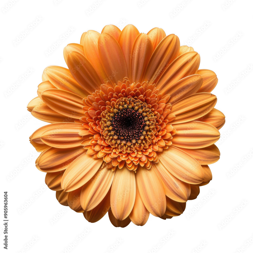 Orange gerbera daisy isolated on white background Orange gerbera daisy isolated on white background