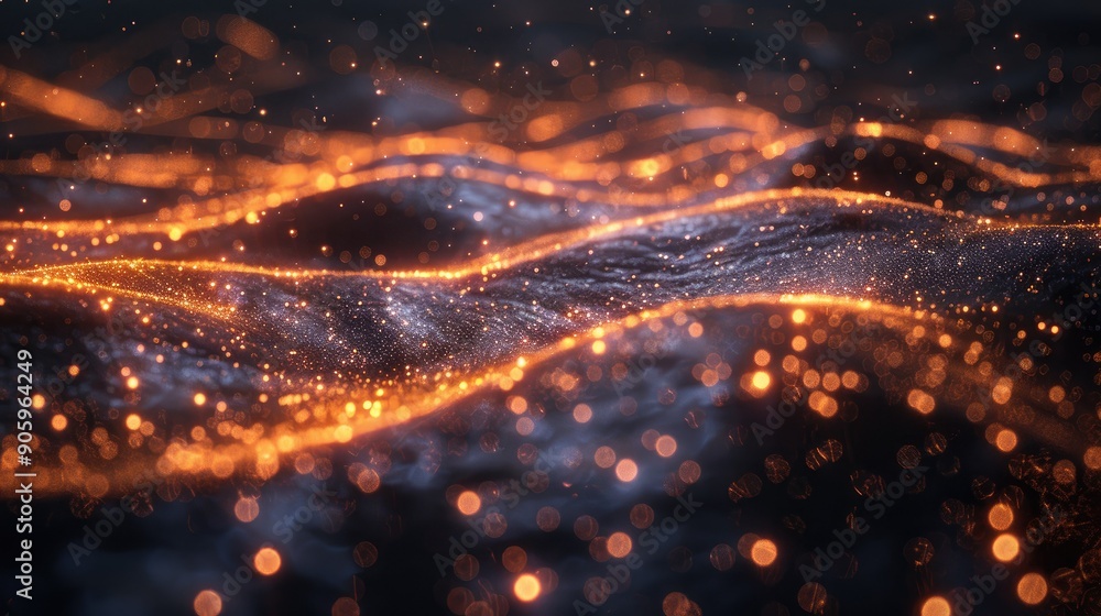 Sparkling tech background with particle effects Sparkling tech background with particle effects