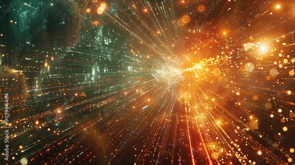 Sparkling digital energy fields in cyberspace Sparkling digital energy fields in cyberspace