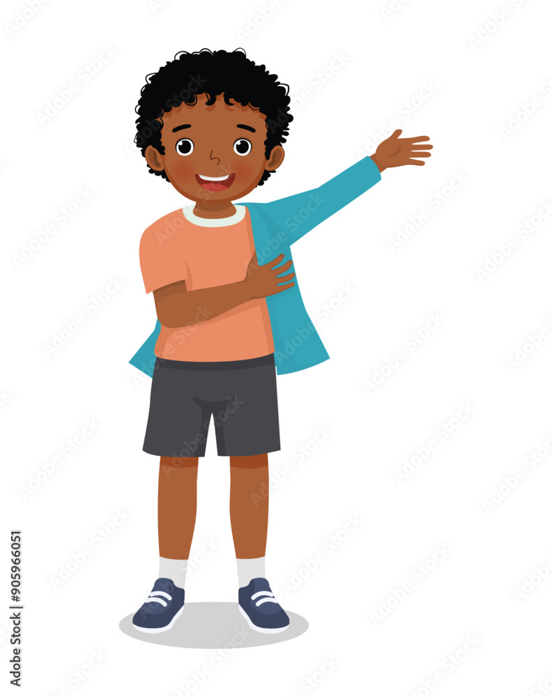 Cute little African boy wearing clothes dressing up daily routine activity
Cute little African boy wearing clothes dressing up daily routine activity