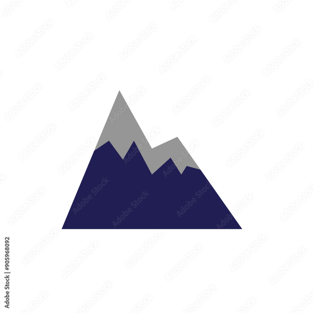 Flat mountain icon Flat mountain icon