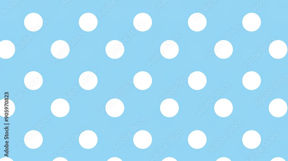 Blue and White Polka Dots Background: Classic and Playful Pattern for Design and Decoration Blue and White Polka Dots Background: Classic and Playful Pattern for Design and Decoration