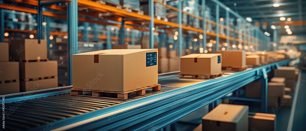 Automated Warehouse with Delivery Boxes: Modern Logistics and Distribution System Automated Warehouse with Delivery Boxes: Modern Logistics and Distribution System