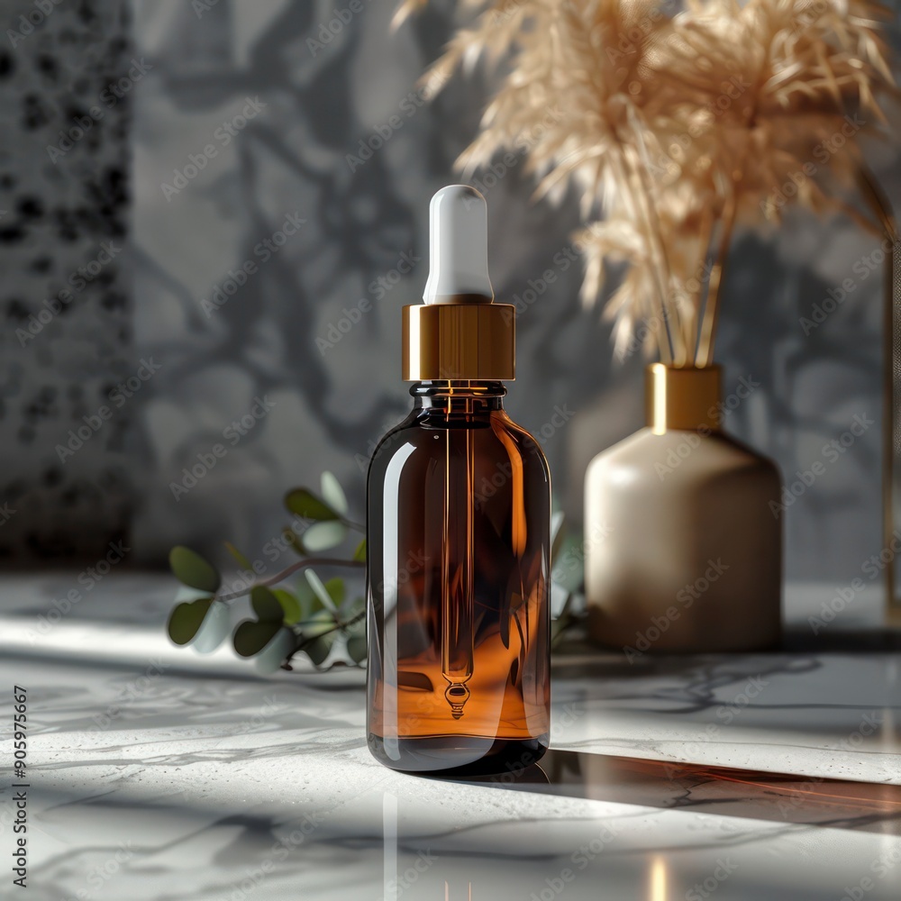 dropper bottle mockup on a professional setting product display dropper bottle mockup on a professional setting product display