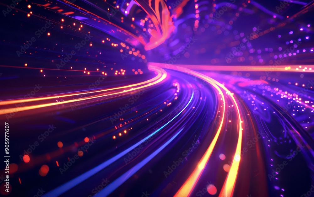 abstract light trail wallpaper in blue, purple and orange abstract light trail wallpaper in blue, purple and orange