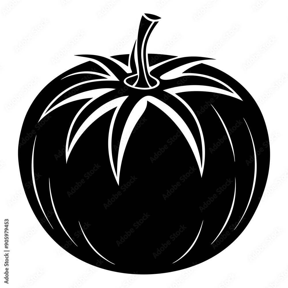 Tomato silhouette vector illustration Tomato silhouette vector illustration