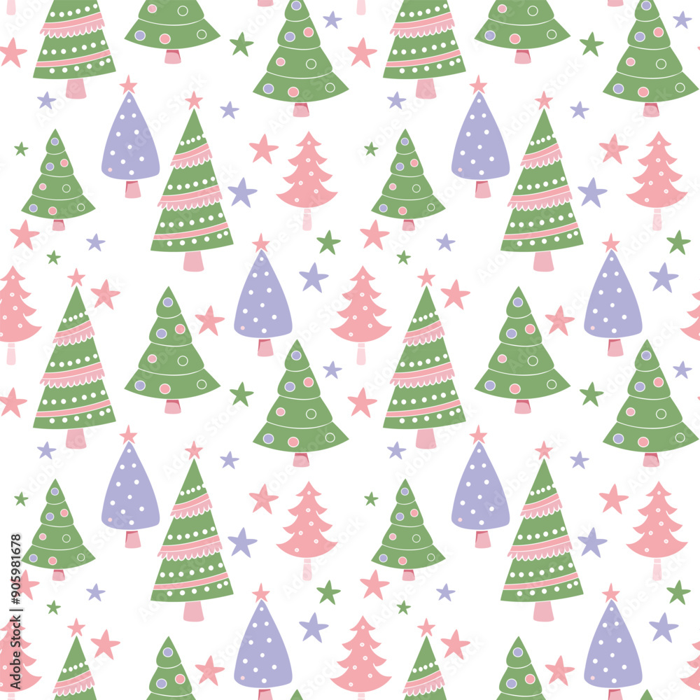 pattern with christmas trees pattern with christmas trees