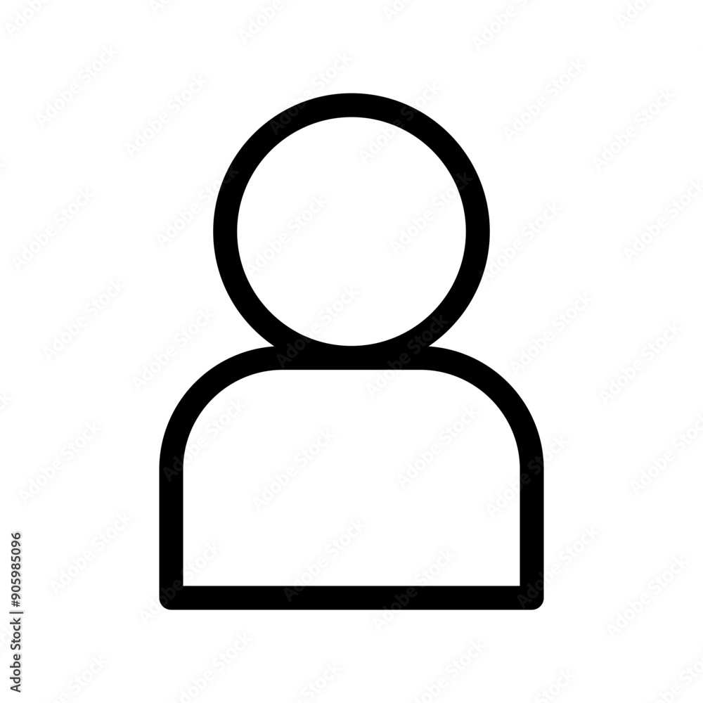 User icon in thin line style vector illustration graphic design User icon in thin line style vector illustration graphic design