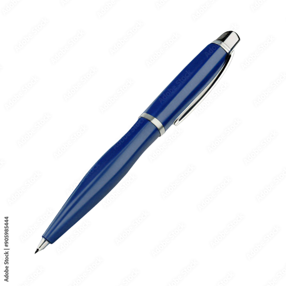 Blue pen 3d render pic isolated on transparent background Blue pen 3d render pic isolated on transparent background