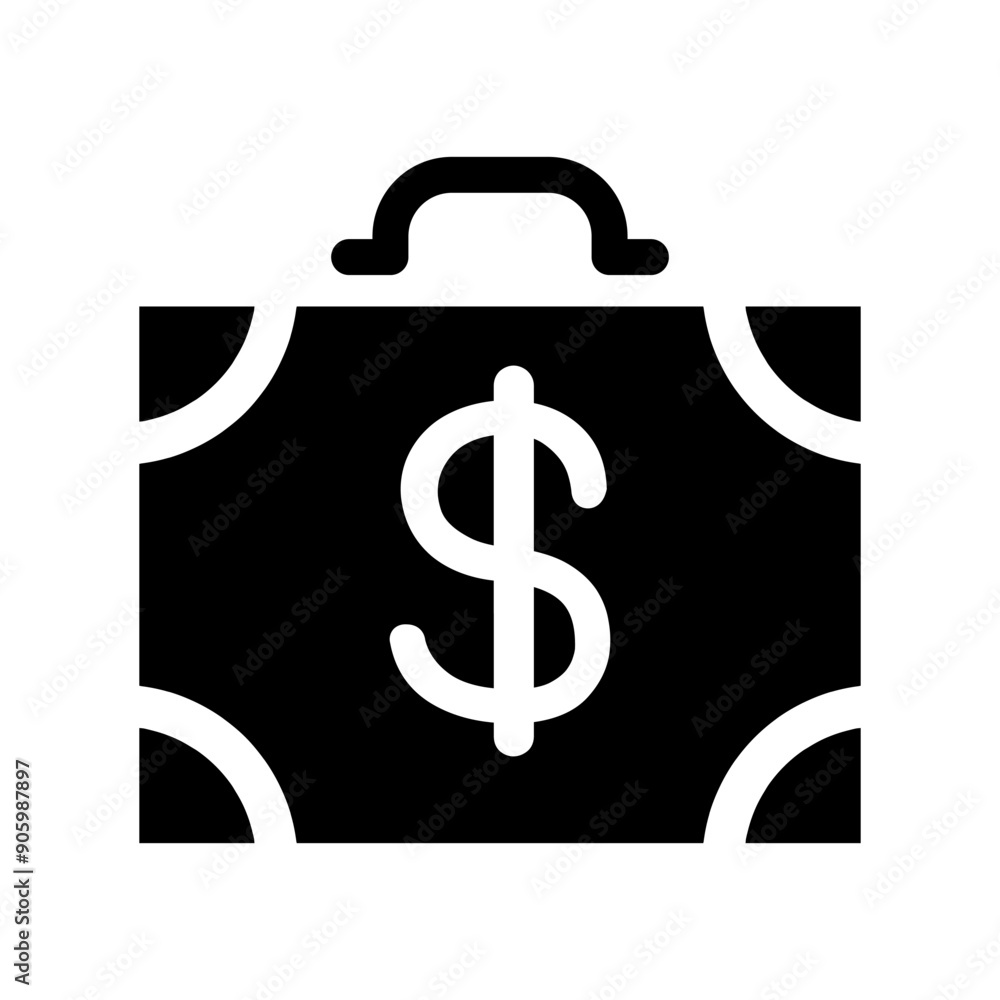 Fund, money bag icon vector illustration graphic design Fund, money bag icon vector illustration graphic design