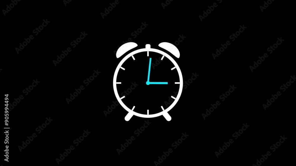 Timelapse clock animation, Animated alarm clock icon. Timelapse clock animation, Animated alarm clock icon.