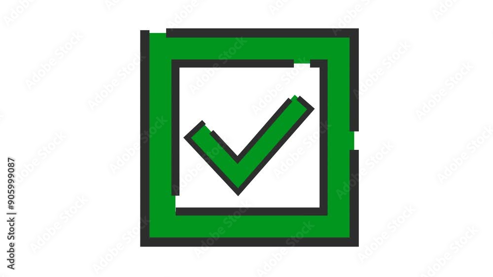 Correct Checkbox Animation in Transparent Background. Suitable for Authentication Tick Approval Video Correct Checkbox Animation in Transparent Background. Suitable for Authentication Tick Approval Video