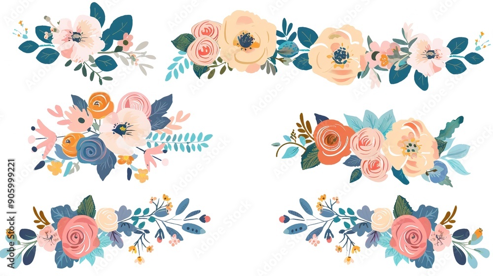 Floral Design Element for Tumbler Designs: High-Resolution Artwork on a White Background Floral Design Element for Tumbler Designs: High-Resolution Artwork on a White Background