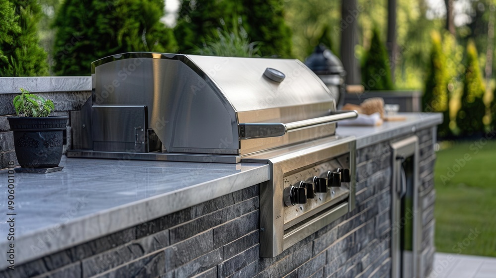 Creating an outdoor kitchen with a grill station