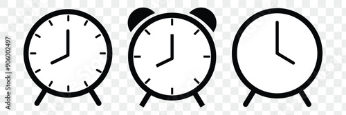 alarm clock icon. Clock icon.