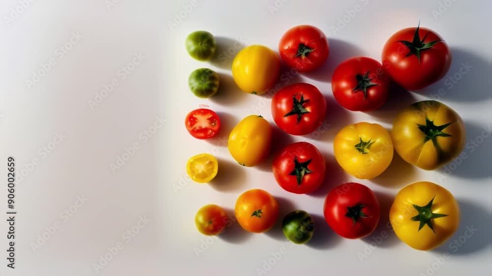 Red yellow tomatoes fresh ripe ,generative ai Red yellow tomatoes fresh ripe ,generative ai