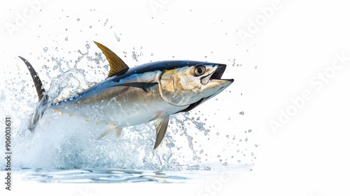 Wallpaper Mural Bluefin tuna is a saltwater fish found in the Mediterranean on a white background. Torontodigital.ca