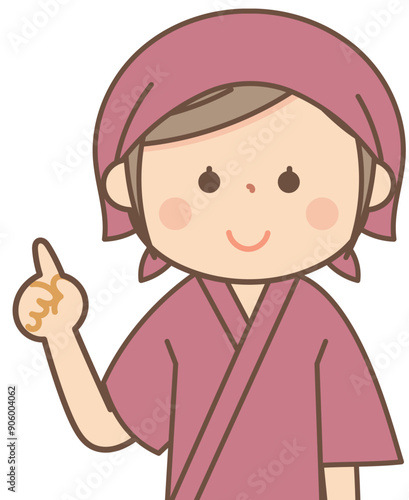 説明をする和食料理屋の女性