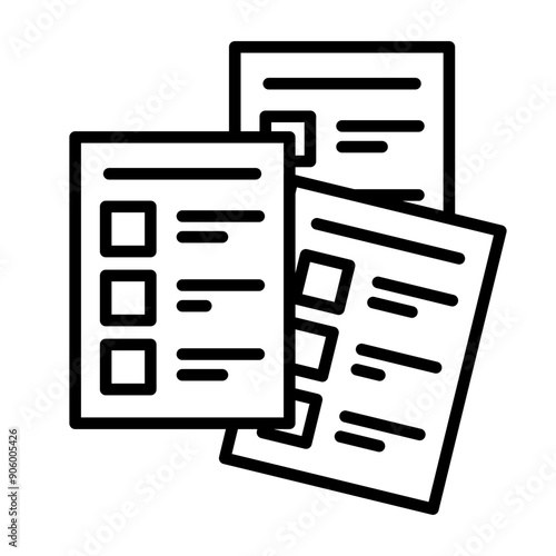 Multiple questionnaire form icons.