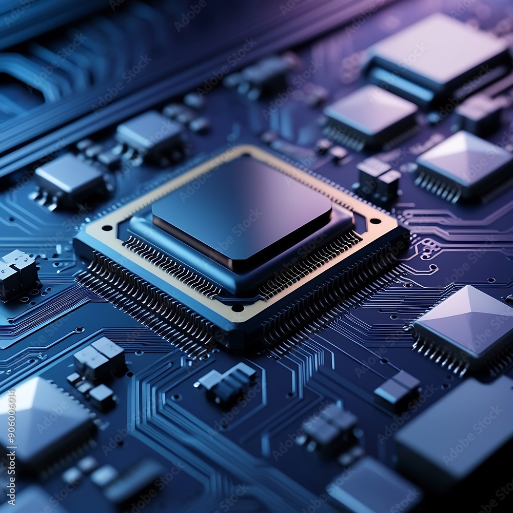 Smart Microchip Background on a Motherboard Closeup Technology Remix Smart Microchip Background on a Motherboard Closeup Technology Remix