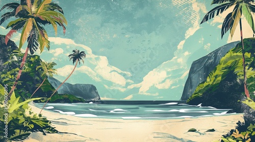 Wallpaper Mural Vintage Paradise Cove Torontodigital.ca