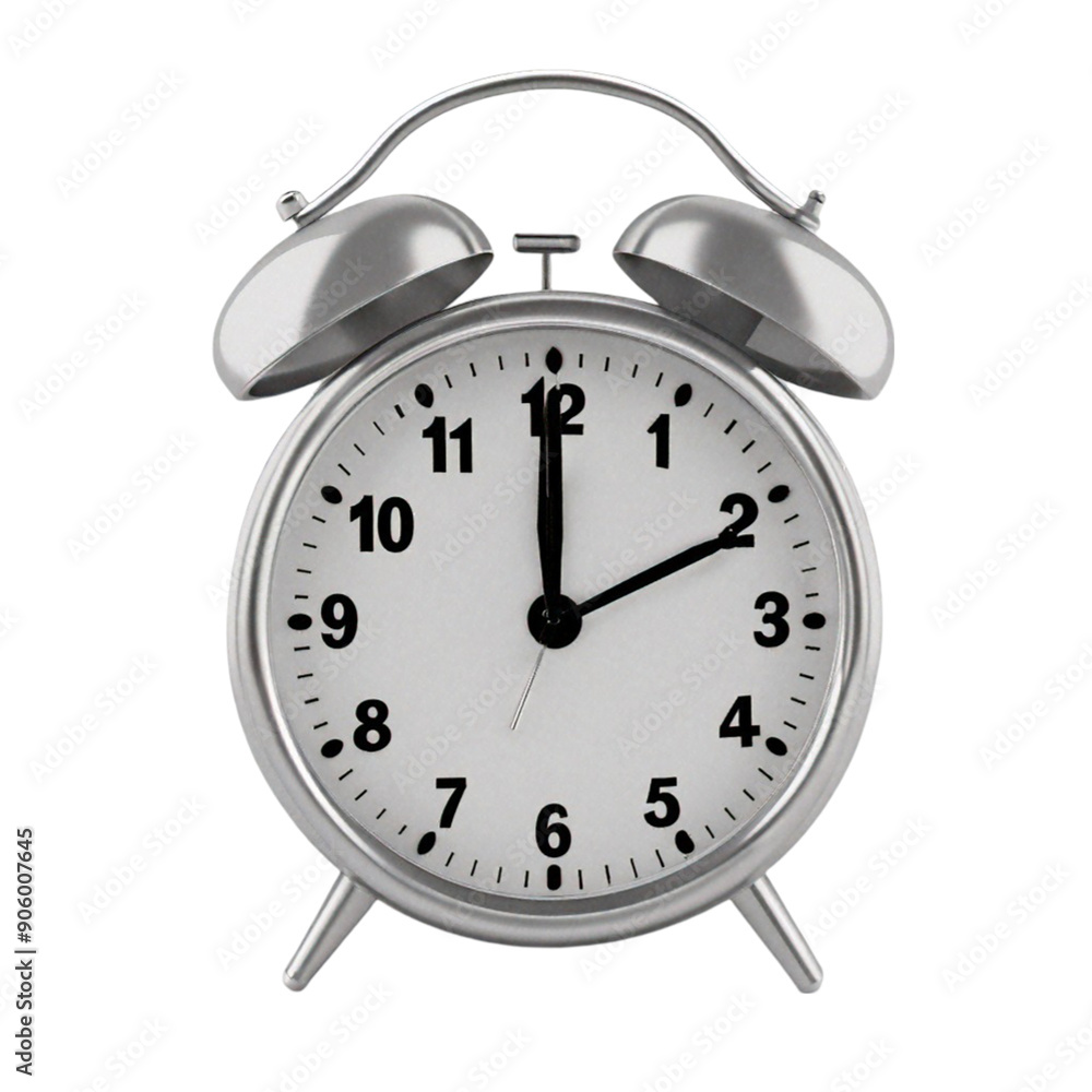 white alarm clock isolated on transparent background white alarm clock isolated on transparent background