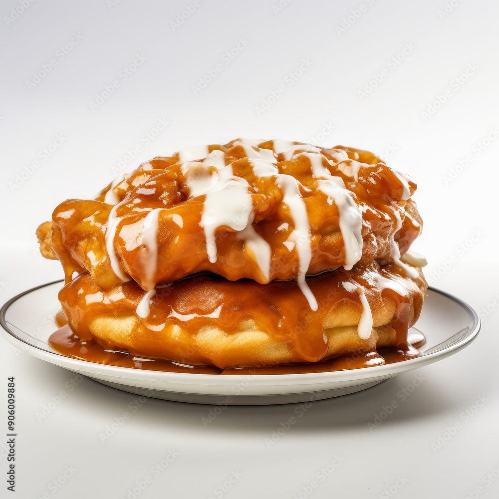 Scrumptious Donuts Drizzled with Sweet Caramel Sauce Scrumptious Donuts Drizzled with Sweet Caramel Sauce