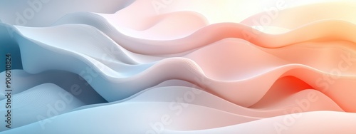 Abstract Pastel Waves Smooth, Gradient, Colorful 3D Patterns for Backgrounds and Textures