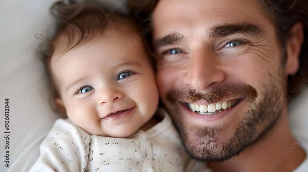 Father and Baby Smiling