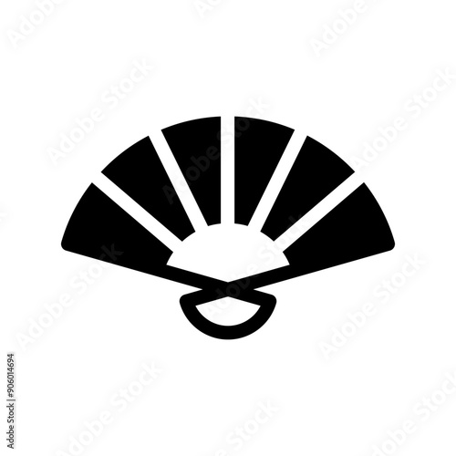 Folding fan icon vector illustration graphic design