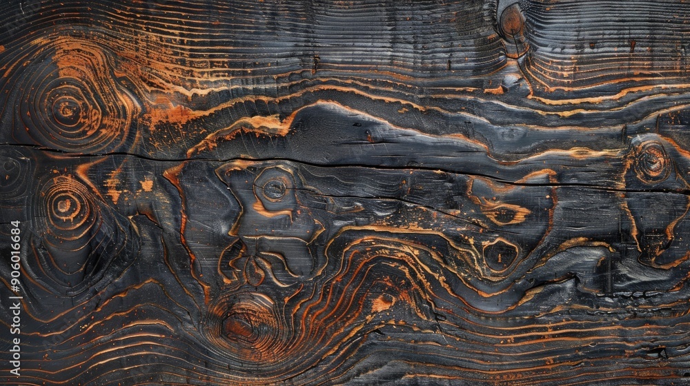 Rich natural pattern on aged dark wood surface Rich natural pattern on aged dark wood surface