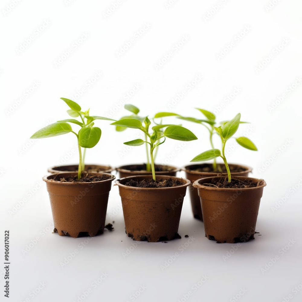 Seedlings in Pots Ready for Transplanting Seedlings in Pots Ready for Transplanting