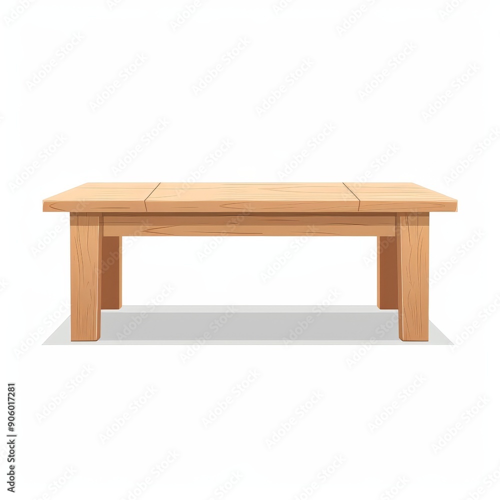 Simple wooden table isolated on white background Simple wooden table isolated on white background