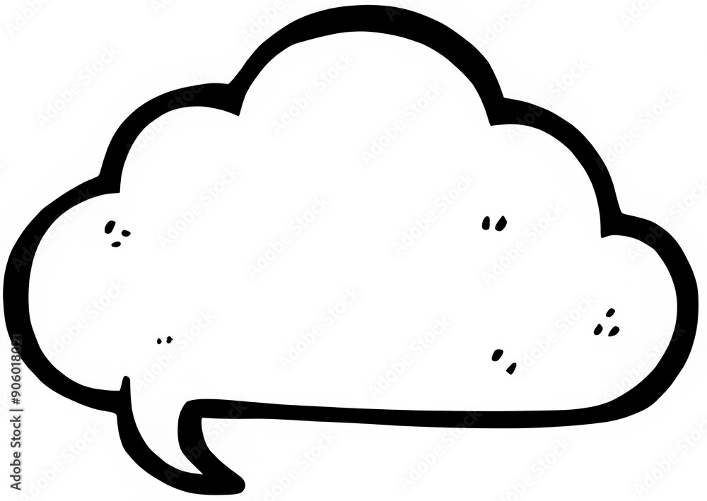 cloud speech bubble icon vector. Generative ai cloud speech bubble icon vector. Generative ai