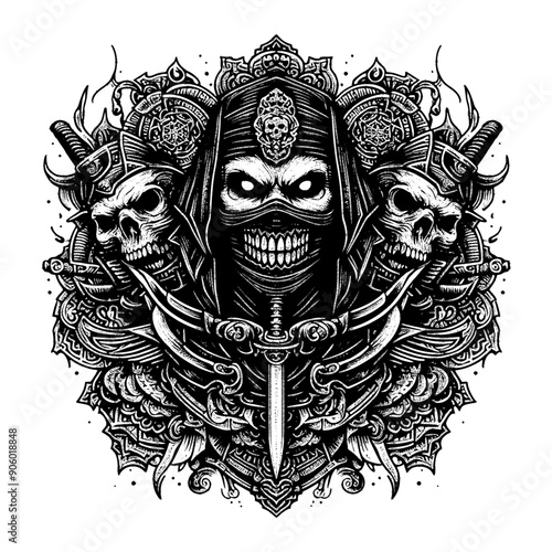 death skull assassin design