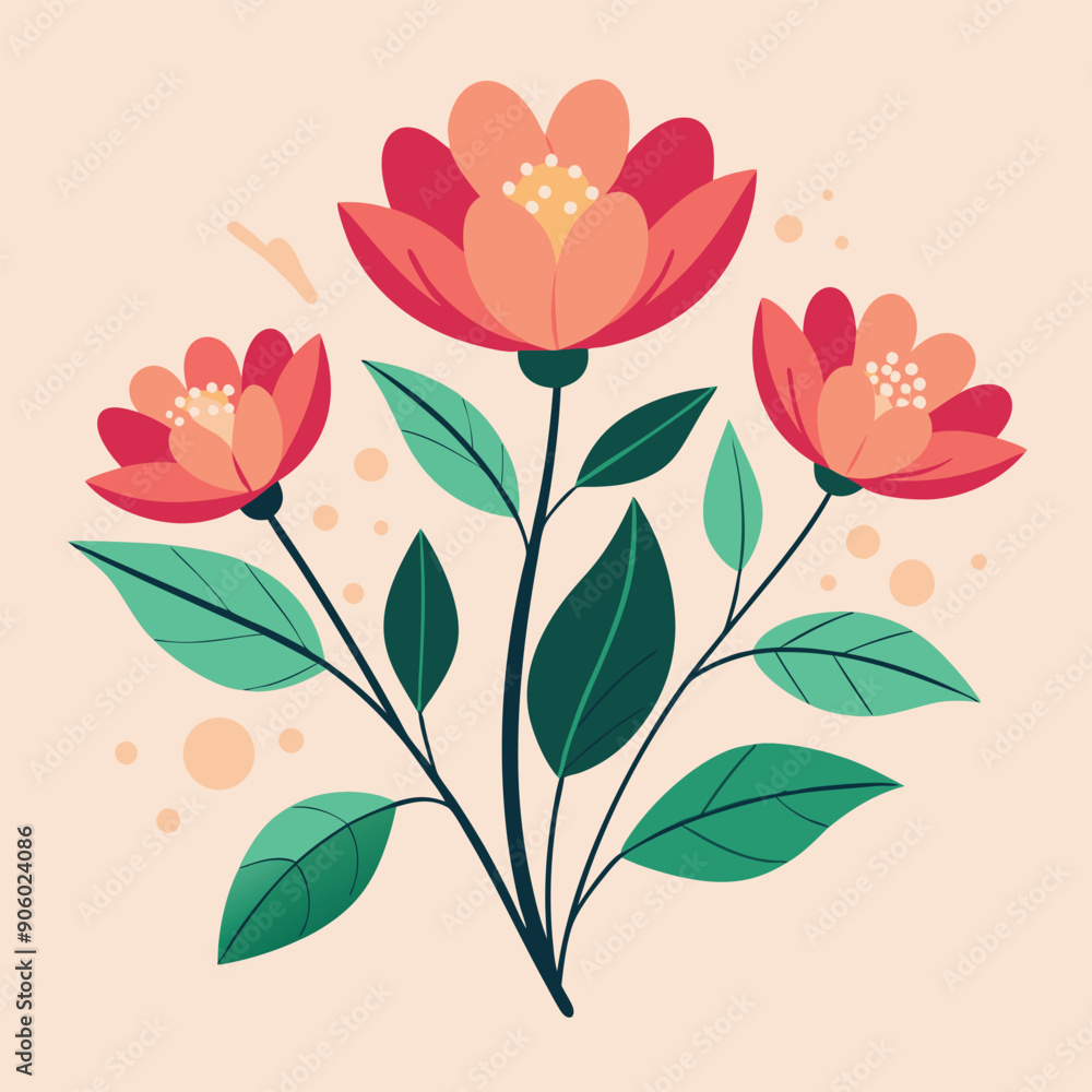a drawing of flowers with leaves and leaves a drawing of flowers with leaves and leaves